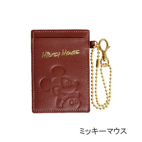 [即出荷] [ミッキーマウス] 定期入れ レディース 本革 ディズニー パスケース DE-11 ディバージョン カードケース おしゃれ icカード 2枚 単パスケース かわいい ブランド雑貨 レザー キャラクター ミッキー ギフト 日本製 【ネコポス便送料無料】
