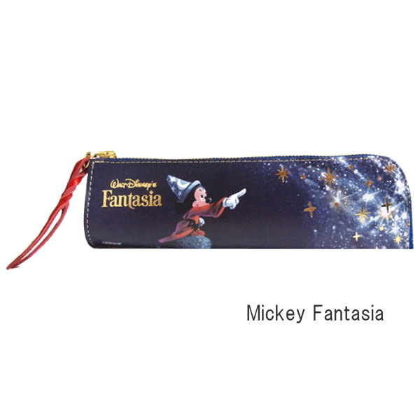 あす楽 Mickey Fantasia ペンケース おしゃれ 革 ディズニー ペンケース FA-29 ディバージョン レディース 本革 かわいい 大人 スリム ペンホルダー 筆箱 筆入れ レザー キャラクター ミッキー ファンタジア ギフト 日本製