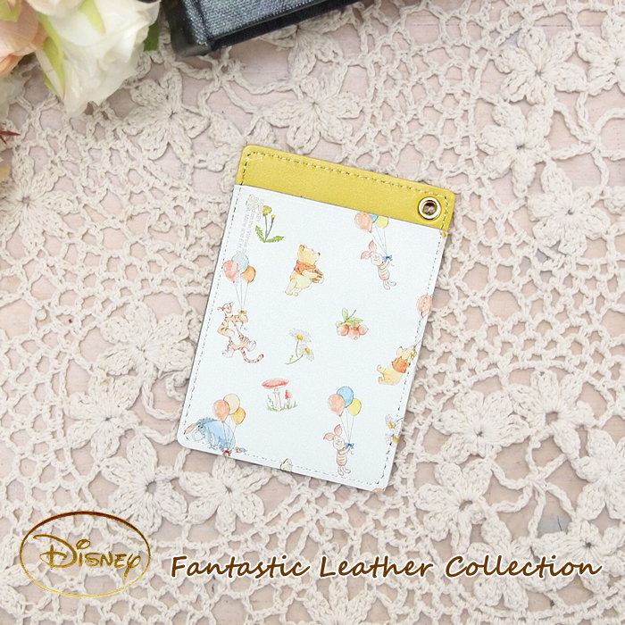 [即出荷] [Winnie The Pooh] 定期入れ レディース 本革 ディズニー パスケース WP-04 ディバージョン カードケース おしゃれ icカード 2枚 単パスケース かわいい ブランド雑貨 レザー キャラクター プーさん ギフト 日本製 【ネコポス便送料無料】