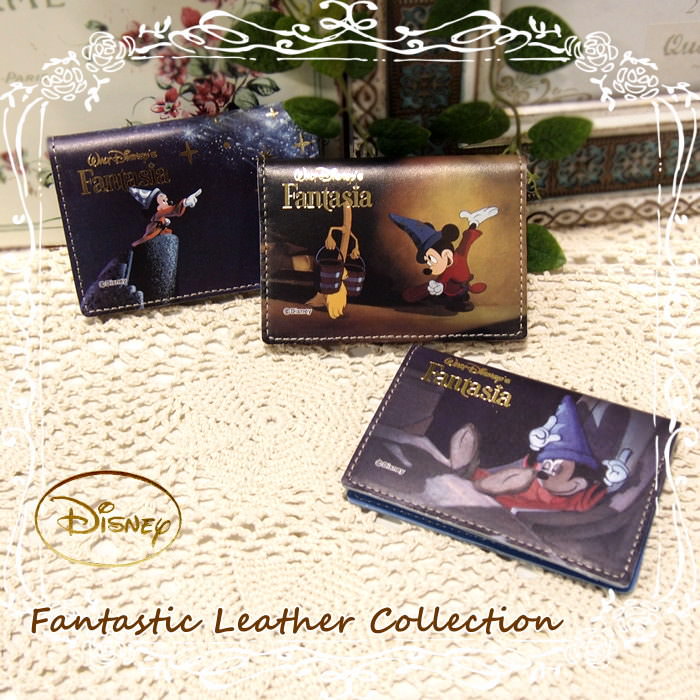 [即出荷] [Mickey&Broom] 定期入れ レディース 本革 ディズニー パスケース FA-17 ディバージョン カードケース 二つ折り おしゃれ icカード かわいい ブランド雑貨 レザー キャラクター ミッキー ファンタジア ギフト 日本製 【ネコポス便不可】【あす楽対応】