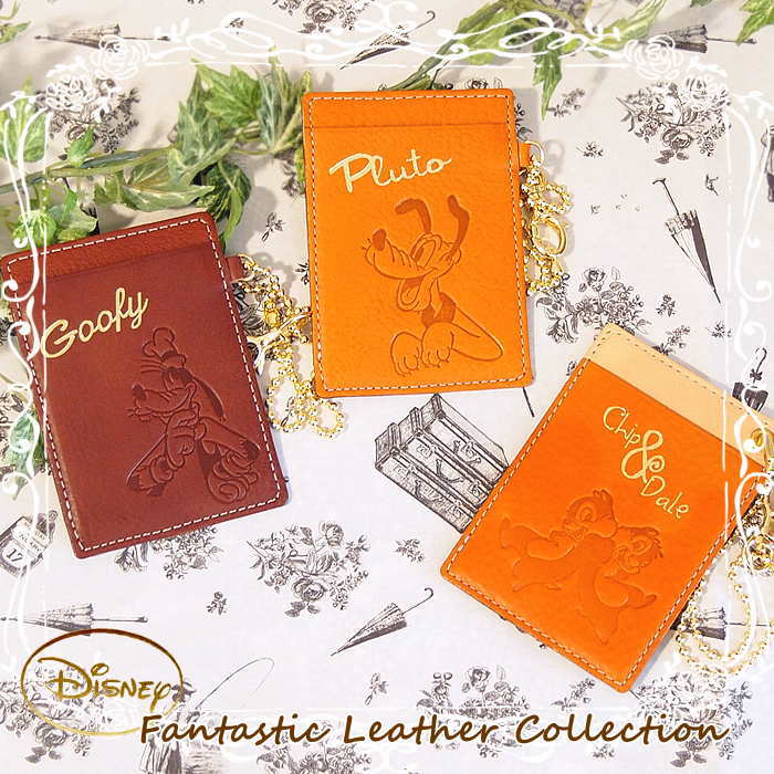 [即出荷] [チップ＆デール] 定期入れ レディース 本革 ディズニー パスケース CD-01 ディバージョン カードケース おしゃれ icカード 2枚 単パスケース かわいい ブランド雑貨 レザー キャラクター チップ デール クラリス ギフト 日本製 【ネコポス便送料無料】