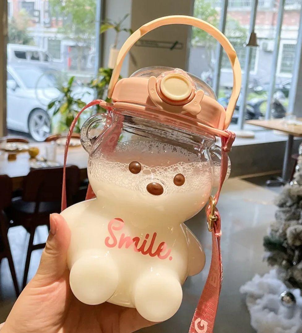 くま　水筒　ウォーターボトル　ドリンクボトル　子供　韓国　ピンク　かわいい　熊