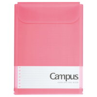 【コクヨ】キャンパス仕分けができる2ポケットルーズリーフケースA罫ドット罫(7ミリ)ピンクノ-CP836AT-P