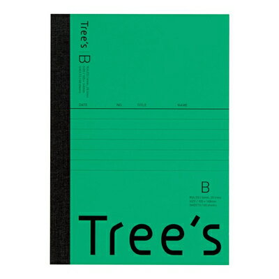 ノート TREES A6 B罫 48枚 グリーン UTRBA6G キョクトウ・アソシエイツ 日本ノート ◆◆