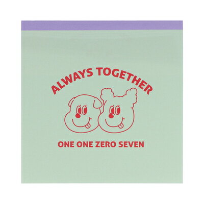 ■商品説明■ 1107 イルイルゴンチル ONE ONE ZERO SEVEN ALWAYS TOGETHER 韓国人夫婦によって生まれたブランド。 2人が大好きなイラストを一緒に描きはじめ、出来上がったキャラクターがこのブランドの始まりです。 ブランド名の「1107」は、まさに夫婦が出逢った11月7日に由来しています。 ＊茶色の体に垂れた小さな耳が可愛らしいGONGCHIL(ゴンチリ) ＊白い体にもこもことした耳が可愛らしいGONGSIL(ゴンシリ) スクエア メモ ■仕様内容■ 本体サイズ：W95×H95×D10mm 本体重量：100g 材質：紙・PET 内容：本文4柄 各25枚 計100枚 生産国：日本 ■特記事項■ ※絵柄・デザインなどは常に最新のものをお届けするため、予告なく変更になる場合がございます。 ※画像はあくまでも商品イメージになります。実際の商品と色や仕様が多少異なる場合がございます。 ※パッケージの写真と商品は多少異なる場合がございます。