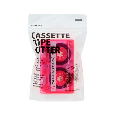 カセットテープカッター クリアピンク テープカッター ラジカセ S4835387 サンスター文具 sunstar