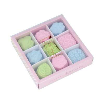 スタンプセット 和さんぽん 9個セット わふうがら 和風 和三盆 千鳥 桜 青海波 折り鶴 招き猫 七宝 葉..