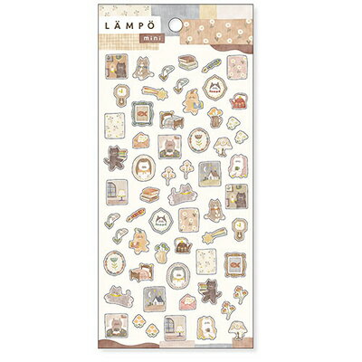 ステッカー LAMPO mini ねこと夜 ランポステッカーミニ 82092 マインドウェイブ MINDWAVE ポイント UP 期間限定