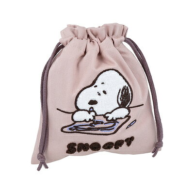 巾着 サガラ刺繍 スヌーピー PEANUTS レター Happiness Time S2334976 サンスター文具 sunstar お買い物マラソン お買い得商品 pivot-sanyoh-10260321 ピボット楽天市場店 サンプル画像3