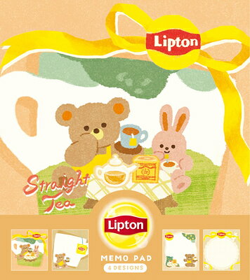 古川紙工 数量限定 リプトン BEAR'S TEA STAND メモパッド ストレートティー Lipton LM327 FURUKAWASHIKOのサムネイル