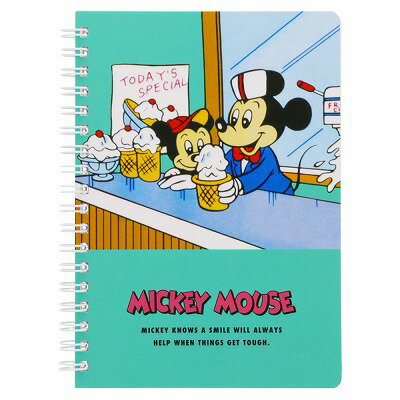 ディズニー レトロ フレンズ Wリング ノート B6 アイスクリーム S2639564 サンスター文具 ミッキー ミニー Disneyzone お買い物マラソン お買い得商品のサムネイル