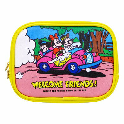 ディズニー レトロ フレンズ ポーチ ピクニック S2321165 小物入れ サンスター文具 ミッキー ミニー Disneyzoneのサムネイル