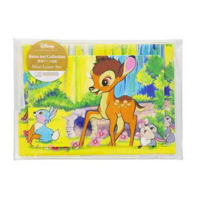 ディズニー ミニ レターセット DC バンビ S8906084 便箋 封筒 手紙 レトロアート コレクション Disneyzone サンスター文具のサムネイル