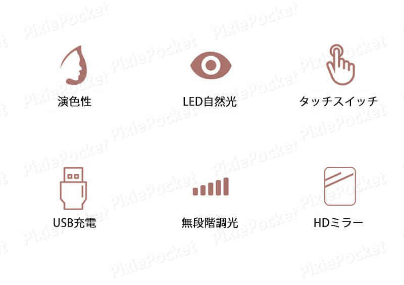 お買い物マラソン【P5倍】折り畳み式LED照明化粧鏡 化粧鏡 女優ミラー 鏡 卓上スタ...