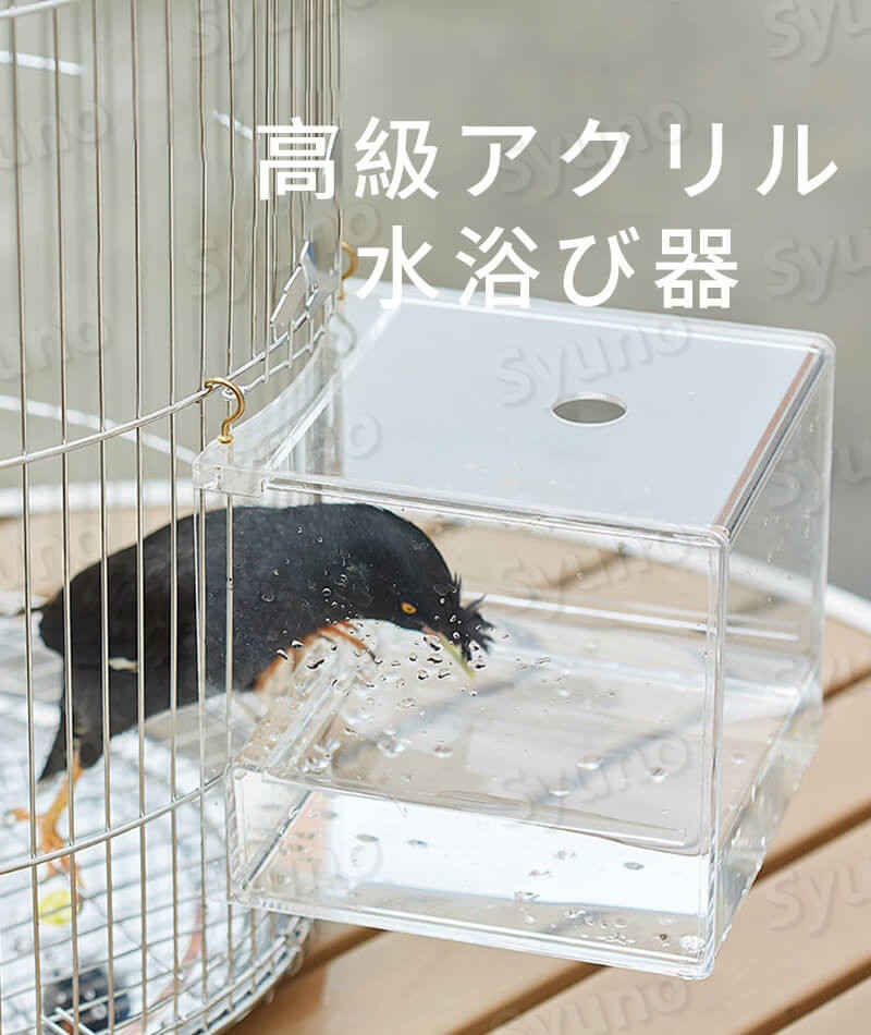 お買い物マラソン【P5倍】オクゴール お風呂 高級アクリル水浴び器 ステンレス鳥かご お風呂 お風呂ケージ 丸ケージ ステンレス 鳥かご オクゴール専用 お風呂鉢 キュウカンチョウ 玄? 大型オウムカゴ 脱出防止 鳥用品 鳥小屋 鳥用ケージ 鳥かご 鳥カゴ 3