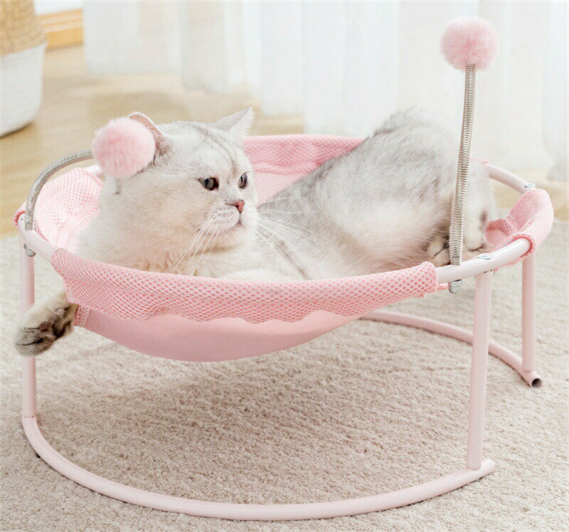 ペットベッド 猫 ハンモック 猫用ハンモック 猫ベッド 夏 通気性抜群 丸型 キャットハンモック ネコハンモック 猫寝床 ネコベッド 猫用品 ペット用品 夏用 ...