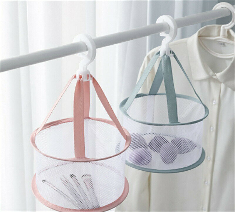 洗濯干しネット ネットバッグ ランドリーネット 折りたたみ式 干し網 2個セット 干しかご 美容乾燥ネットバッグ メイクツールバスケット 物干しネット 1段 物干し ネット 通気性が良い 多機能 乾燥バスケット 化粧ブラシ 美容ツール 化粧道具 洗濯ネット