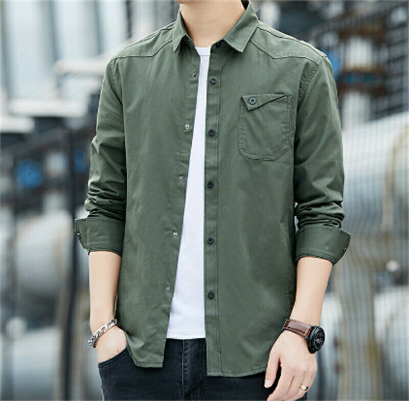 シャツ メンズ 長袖 カジュアル 無地 オックスフォード シャツ メンズ カジュアル コットン シャツ メンズ