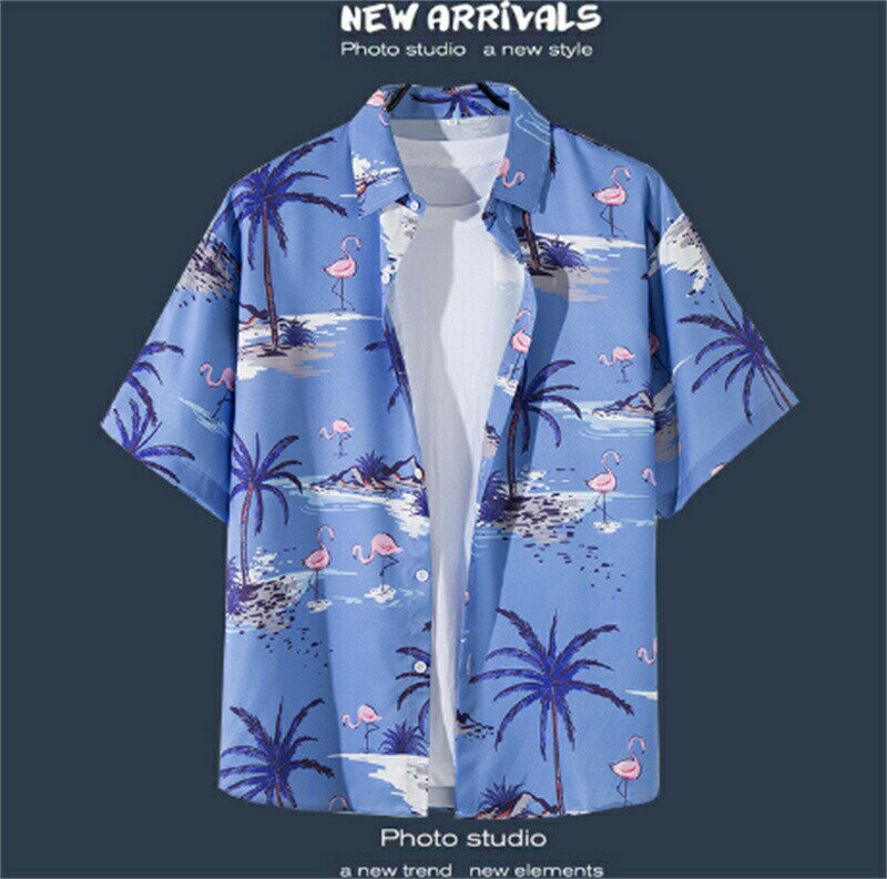 Other - アロハシャツ 花柄シャツ メンズ 半袖 メンズ シャツ 2枚セット ボタニカル トップス リゾート 総柄 カジュアルシャツ 総柄シャツ 半袖シャツ サーフ ハワイ 夏 夏服 メンズファッション キレイめ