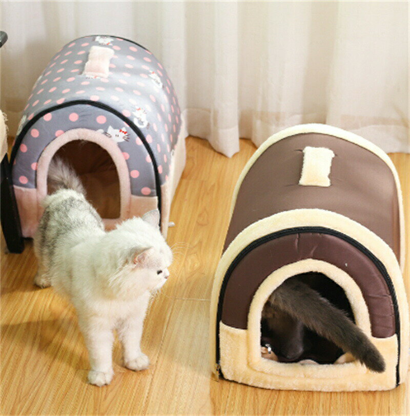 ペット ハウス 犬 ハウス ドーム型 おしゃれ 室内用 水洗え 折りたたみ 滑り止め 収納可能 冬 暖かい 保温防寒 ぐっすり眠れる 小型犬用 ペット用品 ふわふわ ふかふか