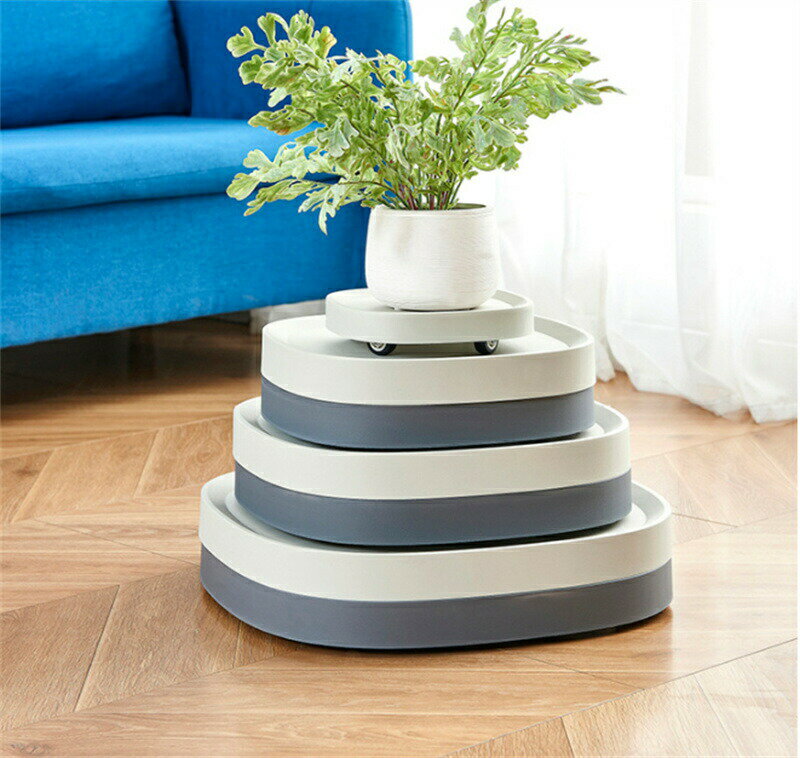 9#（内径38.5CM） 植木鉢台 移動花台 鉢受台 鉢置き台 フラワースタンド 鉢置台 キャスター プランター用受皿 トレー 鉢受プレート 360&deg;回転キャスター付き 可移動式 園芸ラック 移動便利 観葉植物 台 置き台 鉢植え 花台 鉢受け 多用途 2色 9サイズ