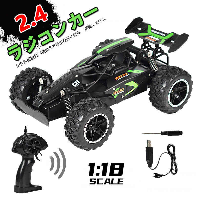 お買い物マラソン【P5倍】ラジコンカー RCカー ラジコン 1/18 電動オフロードバギー バギー 2.4GHZ 4WD ロッククローラー オフロード リモコン...