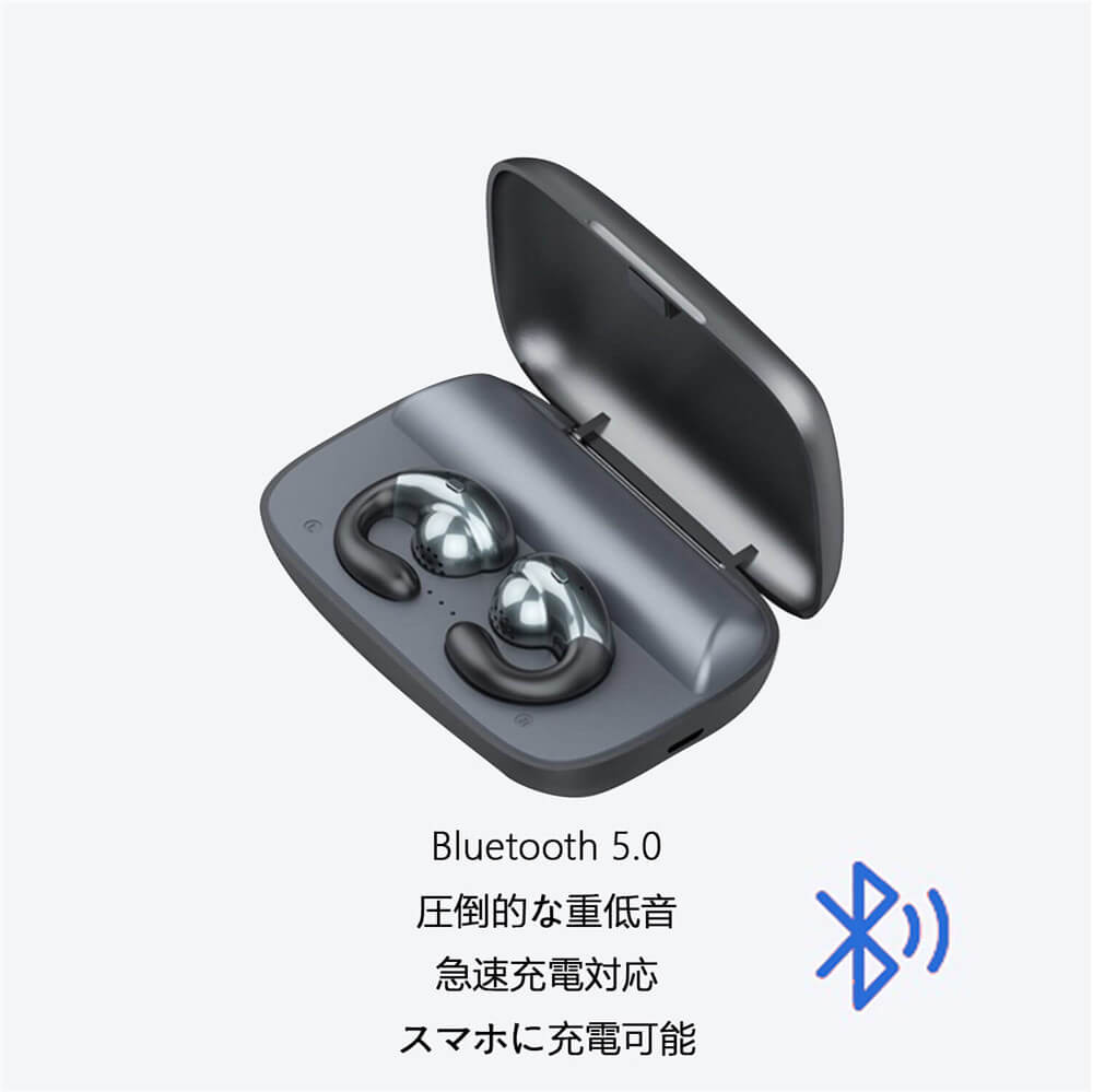 「最新型Bluetooth5.0」bluetooth イヤホン アクティブ ノイズキャンセリング 8D高音質サウンド 急速充電対応 自動ペアリング マイク内蔵 長時間 通話 高音質 HiFi音質 両耳 片耳 生活防水対応 多機種対応 外れにくい 2200mAh