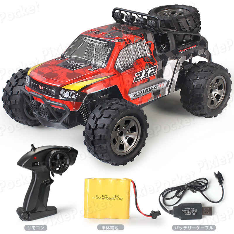 お買い物マラソン【P5倍】ラジコンカー RCカー ラジコン 電動オフロード 1:18高速...