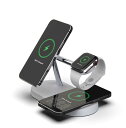 【最新改良版】ワイヤレス充電器 3in1 アップルウォッチ 充電器 急速充電 for iphone 充電器 置くだけ充電 iphone 12 / AirPods /Apple Watch 多機種対応 急速充電(ホワイト)