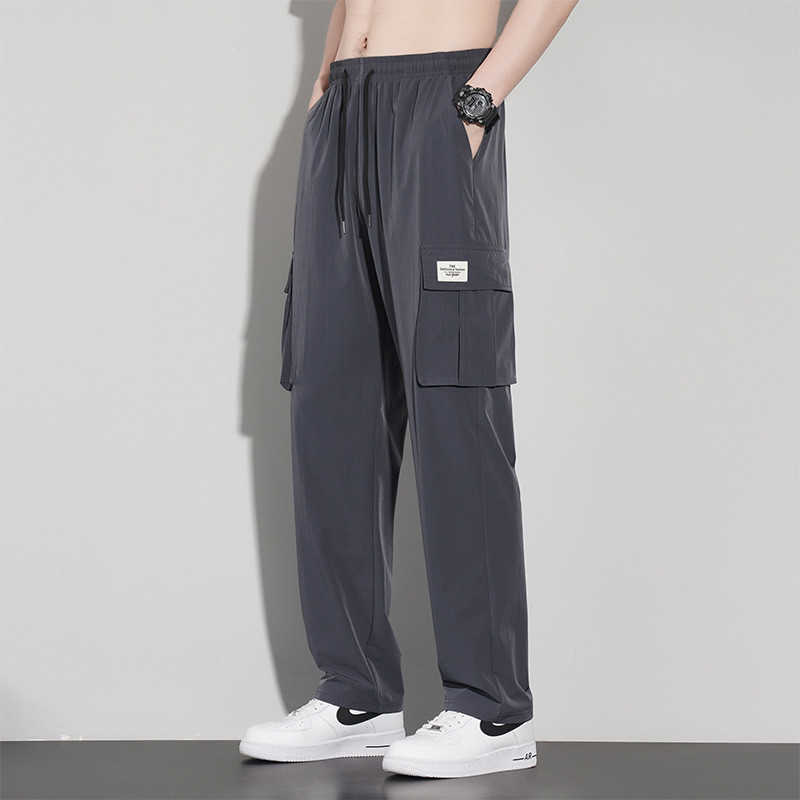カジュアルパンツ 送料無料 薄手 カーゴパンツ ワイドパンツ 夏 ゆったり メンズ 作業着 接触冷感 ひんやり ロングパンツ 冷感パンツ チノパンツ ウエストゴム ビックシルエット 無地 涼しい