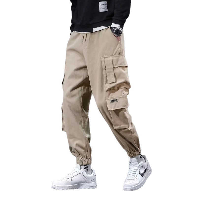 Cargo Pants - 綿 カーゴパンツ 作業パンツ ジョガーパンツ 裾絞り 裾ゴム ゆったり コットン サルエルパンツ メンズ ゆったり ズボン オールシーズン ウエストゴム 薄手 春秋 チノパンツ テーパードパンツ ロングパンツ おしゃれ カジュアル ボトムス ワークパンツ ジョガーパンツ