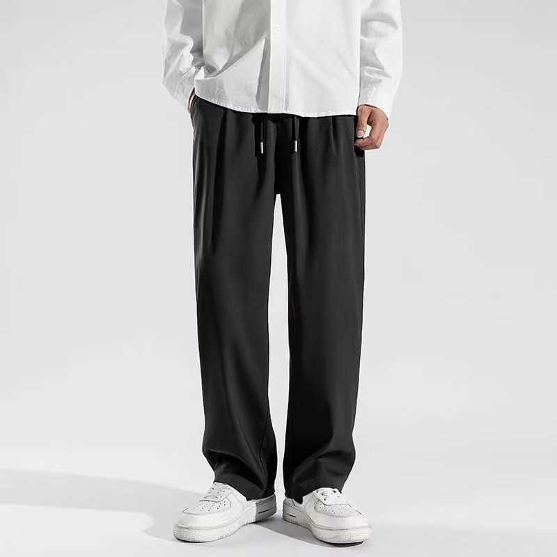 5XL スキニーパンツ メンズ 接触冷感 ゴルフパンツ メンズ 美脚 ロングパンツ 薄手 ウエストゴム ジョガー ストレッチ 伸縮 スポーツ 通気 長ズボン 速乾 2本セット！イージーパンツ カジュアル 無地 おしゃれ 大きいサイズ M ～ アイスシルク 夏 春 冷感パンツ