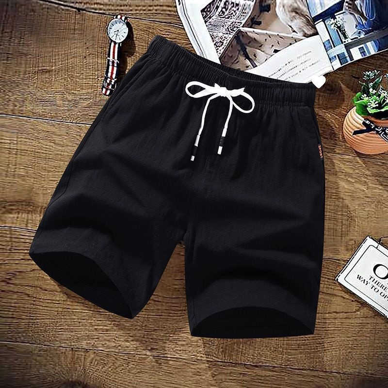 夏用 メンズ ゆったり ハーフパンツ 綿 麻 ショートパンツ 5分丈 大きいサイズ リネン短パン カジュアル ショーパン ウエストゴム 薄手 夏 麻 半ズボン 無地 短パン 涼しい リネン 部屋着 ルームウェア おしゃれ 紐付き(4)