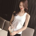 カットソー 送料無料 ノースリーブ Uネック タンクトップ tシャツ レイヤード 下着 袖なし トップス 背中開き キャミソール 肌着 春 背中見せ 重ね着 シンプル ストレッチ リラックス レディース