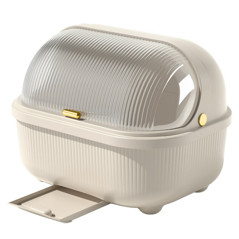 Stainless Goods - 食器乾燥ボックス L 水切りかご 水切りラック XL キッチン収納 ふた付き M お茶碗収納ボックス フタ付き 引き出し式 蓋付き 食器保管 大容量 水受けトレー付き 箸立て付き 食器収納 透明 食器ドレンバスケット タテ置き 防塵 防虫 水切りカゴ 食器棚