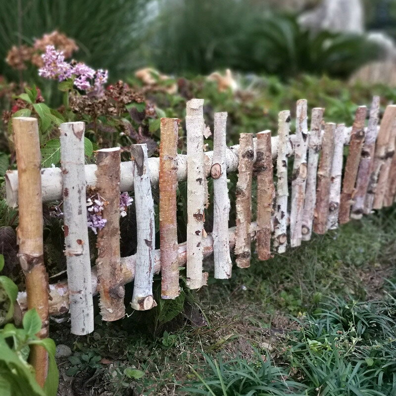 幅50&times;高さ40cm 木製 ガーデンフェンス 花壇フェンス 2枚セット！ガーデニング アンティーク 花壇 小さい 北欧 仕切り 屋外 柵 ミニ ウッド 小型 花壇フェンス フラワーフェンス フェンス