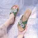 スリッパ 花 2ペアセット!ビーチサンダル サンダル 疲れない ぺたんこ フラワー 歩きやすい フラットサンダル 草履 レディース つっかけ 夏 かわいい ビー...