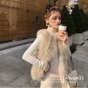エコファー 大人 ファーベスト もこもこ ノースリーブ ジレ ファーコート ファージャケット ショート丈 ノーカラージャケット アウター 秋冬 きれいめ ふわふわ 羽織り レイヤード 重ね着 レディース カジュアル エレガント おしゃれ フェイクファー
