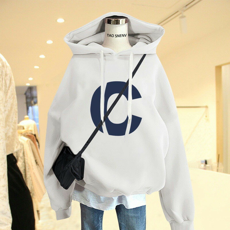 長袖 無地 トップス レディース オルチャン プリント シンプル ゆったり プルオーバーパーカー 長袖 カットソー 大きいサイズ 体型カバー カジュアル 春 トレーナー