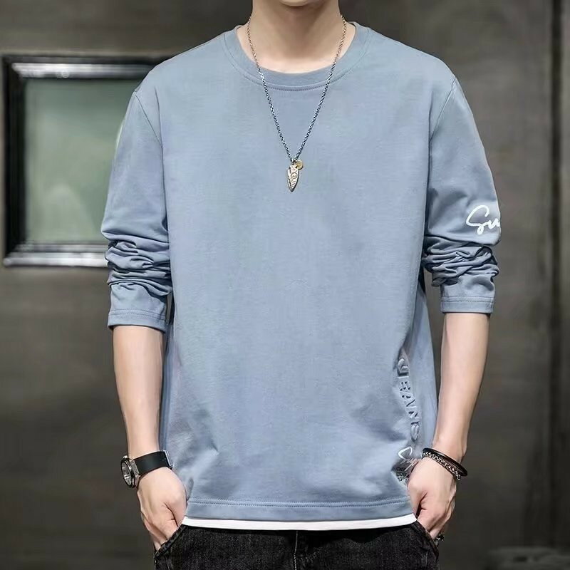 メンズtシャツ tシャツ メンズ ラウンドネック カットソー 長袖Tシャツ メンズ トレーナー トップス スウエット 長袖tシャツ ロングtシャツ 長袖 春服 秋服 春物 秋物 通勤 通学 メンズファッション 送料無料