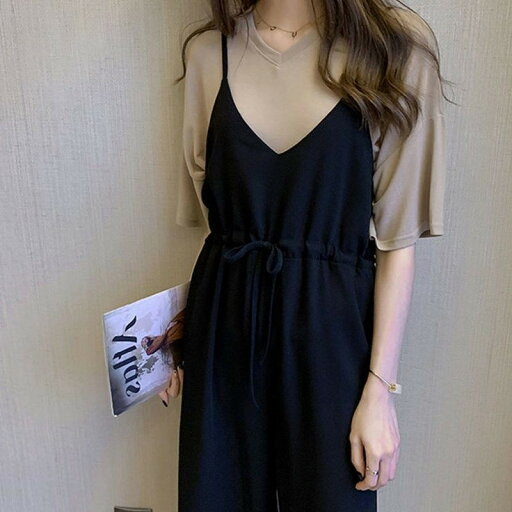 オールインワン 30代 オフィス vネック ワイドパンツ レディース ロング丈 ワンピスター プチプラ ゆったり 体型カバー かわいい マキシ丈 カジュアル サロペット 通学 通勤 シンプル 20代 送料無料 オールインワン 30代 オフィス vネック ワイドパンツ レディース ロング丈 ワンピスター プチプラ ゆったり 体型カバー かわいい マキシ丈 カジュアル サロペット 通学 通勤 シンプル 20代 送料無料