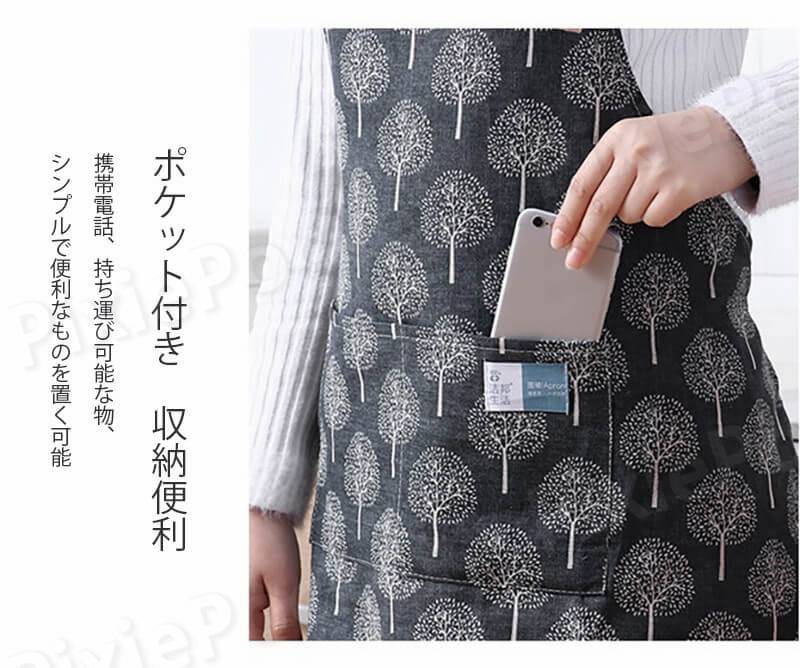 お買い物マラソン【P5倍】綿麻エプロン 家庭用エプロン エプロン 家用エプロン シンプル レトロのデザイン 約24cm*約71cm*65.5cm 男女兼用 通気性 スプリット式 仕事用 保育士 カフェ 料理室 家庭用 メンズ ウーマン バックルエプロン pixiepocket-10016009 PixiePocket サンプル画像3