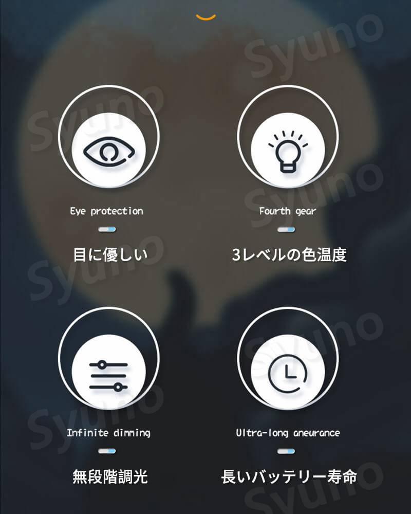 お買い物マラソン【P5倍】目の保護小さなテーブルランプ 卓上アイケアスタンド 卓上照明 読書灯 ブックライト 100*130*375MM 3レベルの色温度 360°自由回転 常夜灯モード 学習机 学習用 子供部屋 寝室 [3]