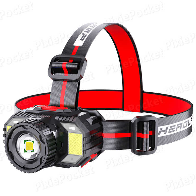 お買い物マラソン【P5倍】ヘッドライト 充電式 LEDヘッドランプ ヘッド ライト センサー機能 高輝度 4モード 明るい ヘッドランプ ledヘッドライト USB充電式 防水 電池残量表示 アウトドア キャンプ 登山 防災 サイクリング ハイキング 小型 軽量 懐中電灯 ライト pixiepocket-10011562 PixiePocket サンプル画像3