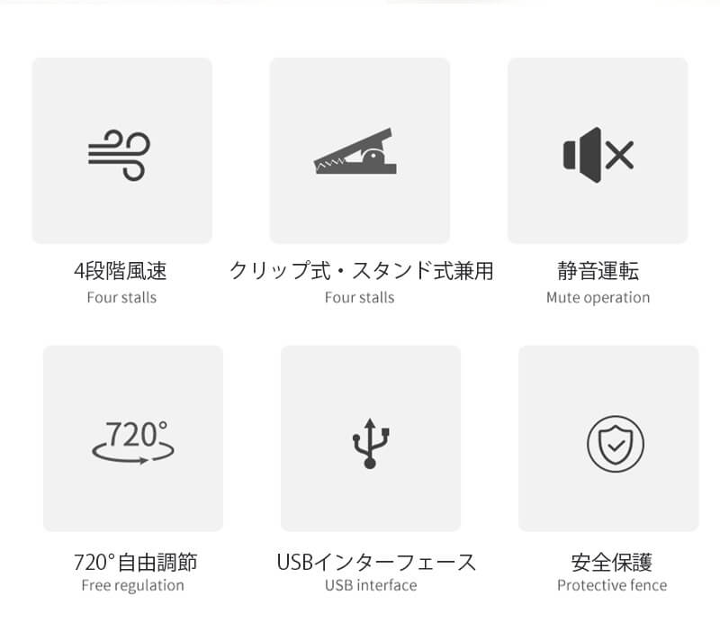 お買い物マラソン【P5倍】扇風機 クリップ 卓上 小型 扇風機 静音 卓上扇 無段階調...