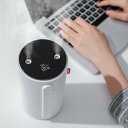 センサー 加湿器 スマート 超音波式加湿器 人感センサー USB加湿器 2000mAh バッテリー ダブル 噴霧口 卓上 800ml 大容量 USB 充電 式 ...