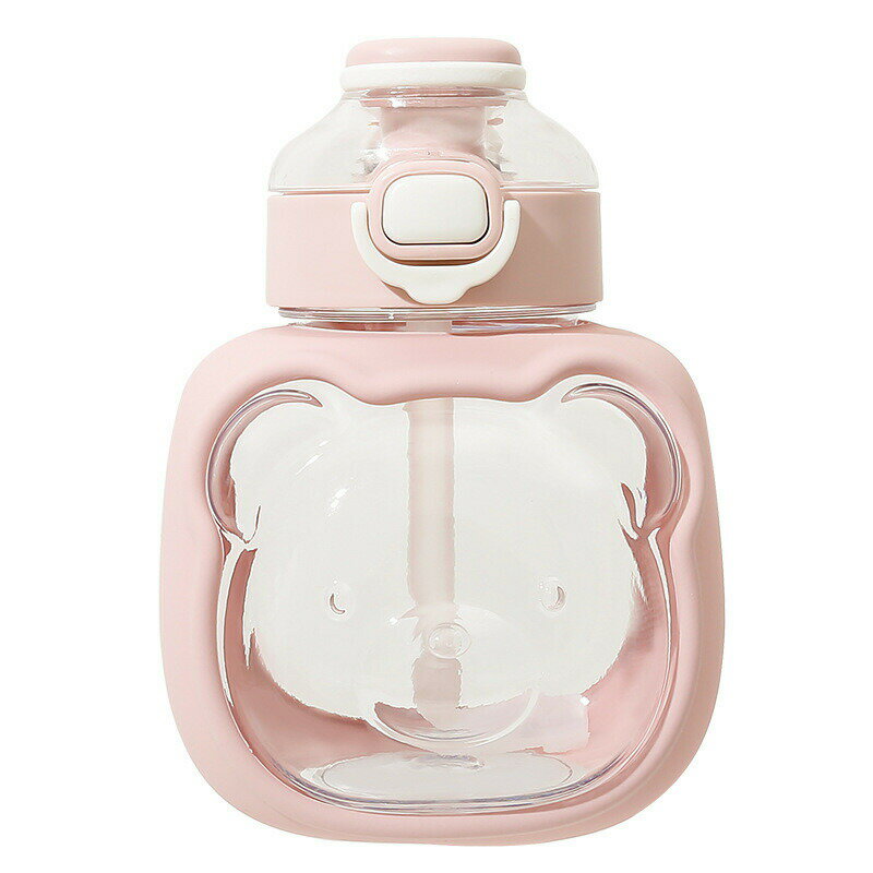 水筒 クリアボトル ウォーターボトル 水筒 クマ 直飲み 子供 幼児 ストロー付き1000ml 携帯便利 漏れ防止 大容量 軽量 直飲み 女の子 おしゃれ スポーツ 女子 大人 スポーツボトル 部活 通学 通勤 ボトル 水筒 持ち運び ランニング 自転車