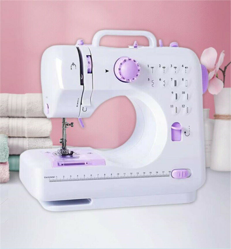 家庭用ミシン 足踏みミシン 電動ミシン コンパクト 小型 初心者に向け 多機能 スピード調整可能 低騒音 12種の縫い目 返し縫い マスク手作り DIY 縫製 ...