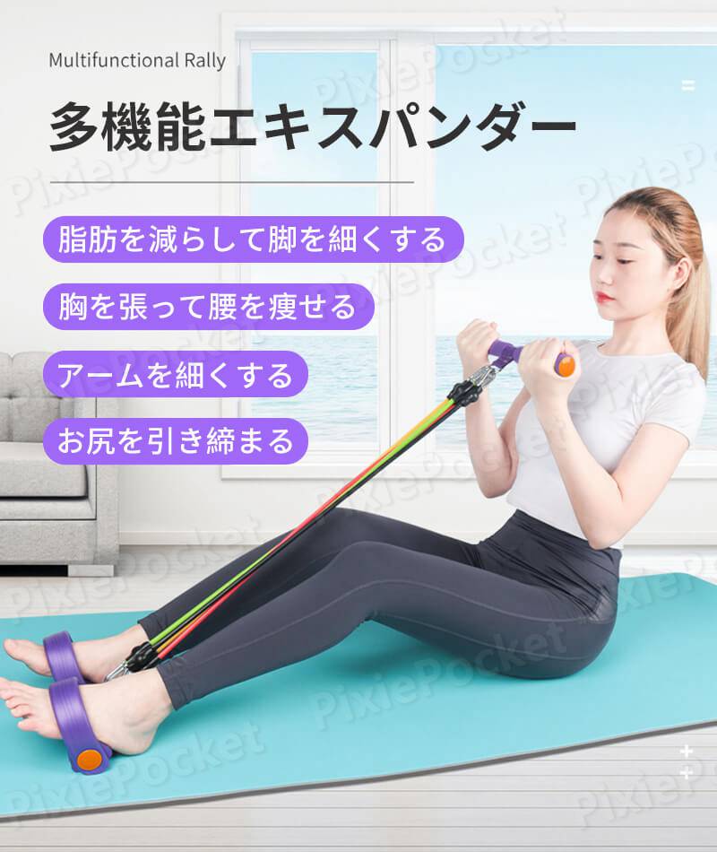 お買い物マラソン【P5倍】エキスパンダー 腹筋運動 ポンド 自由に調整 トレーニン...