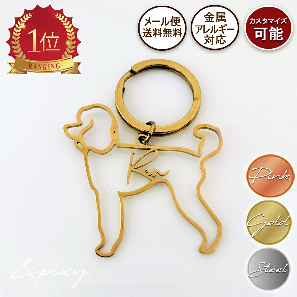 【オーダーメイド:4～8週間納期】★メール便送料無料★Dog & Cat ネーム キーホルダー キー ...